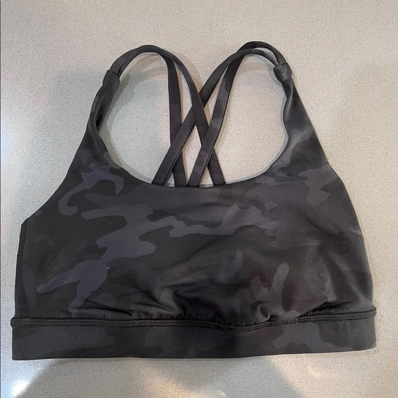NWT Lululemon Sports Bra Black Camo - Picture 3 of 6
